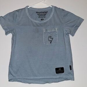 Munster Kids STAPLE TEE Light Blue Denim Size 2T